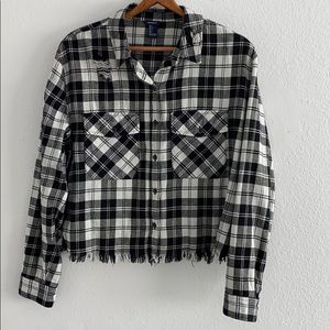 5/$30 Plaid Distressed Button Up